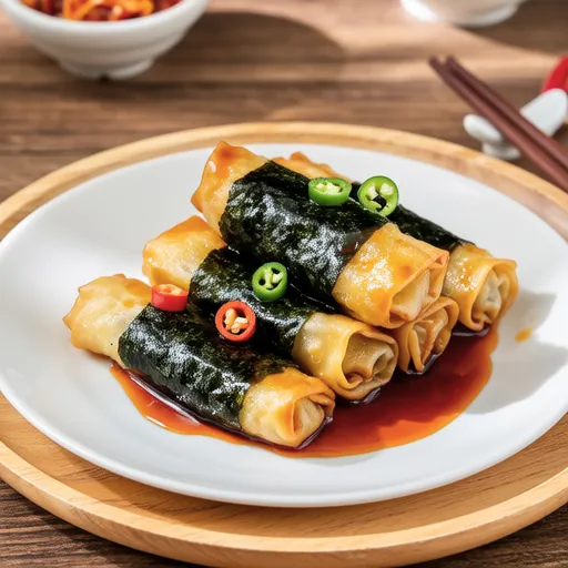 Dangmyeon Seaweed Roll Fritters
