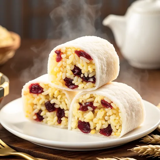 Golden Sweet Potato Rice Cake