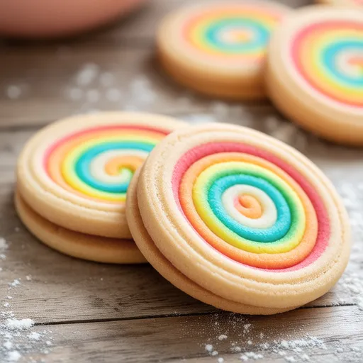 Rainbow Roll Cookies