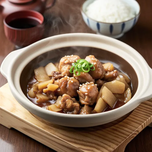 鶏肉とごぼうの鰹節煮込み