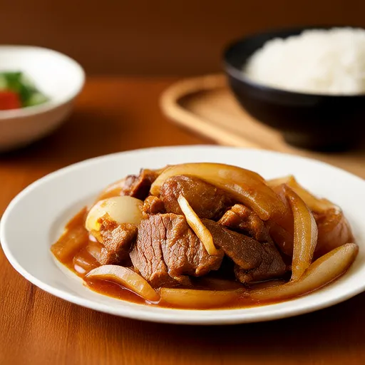 Sweet and Savory Simmered Pork and Onion