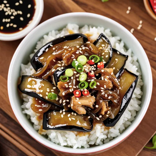 Tuna and Eggplant Rice Bowl