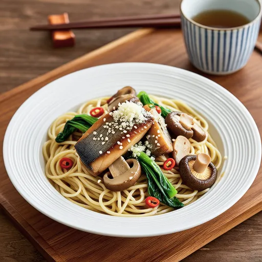 Saba Canned and Shimeji Japanese-style Pasta