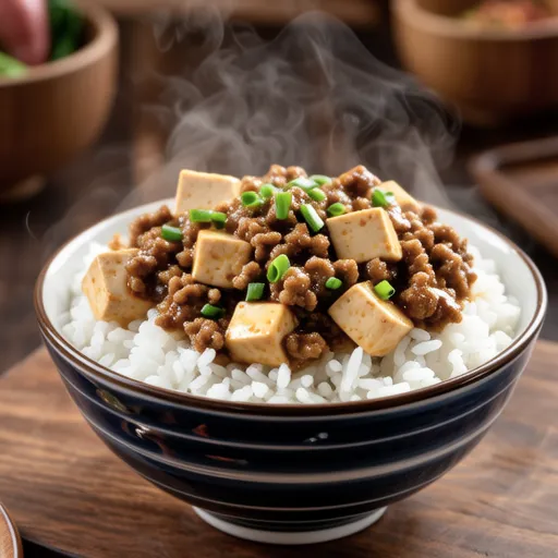Minced Meat and Tofu Curry Rice Bowl