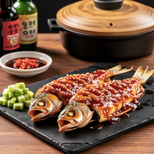 Sanma Braised in Gochujang Sauce