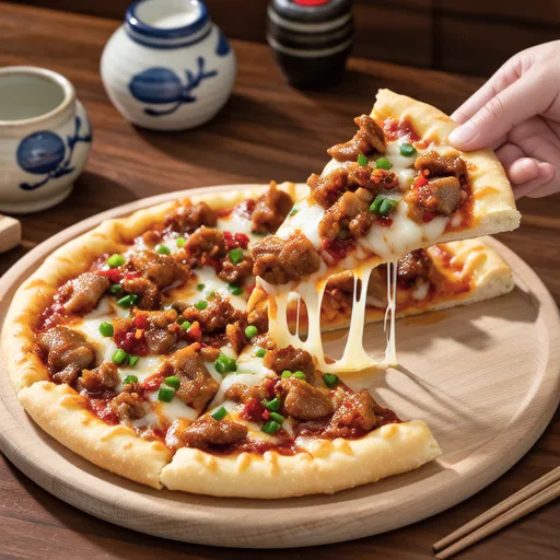 Pork Kimchi Cheese Pizza