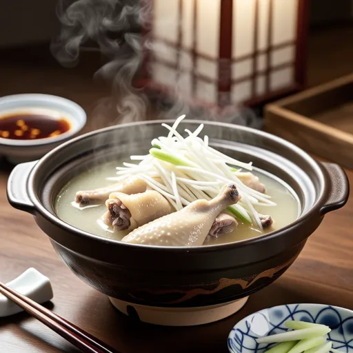 Chicken and Bean Sprout Hot Pot