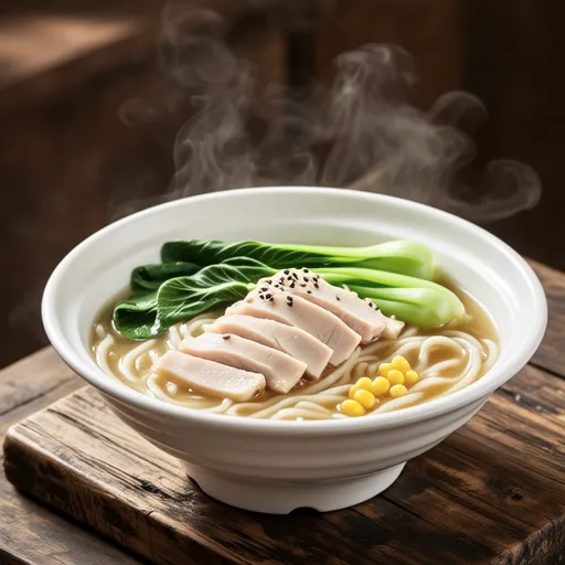 Chinese Soup with Bok Choy and Chicken Breast