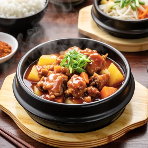 Spicy Braised Chicken Stew (Dakbokkeumtang)