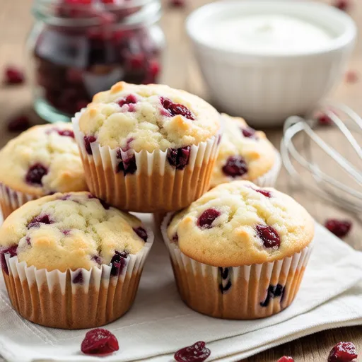 Dried Cranberry/Raisin Yogurt Muffins