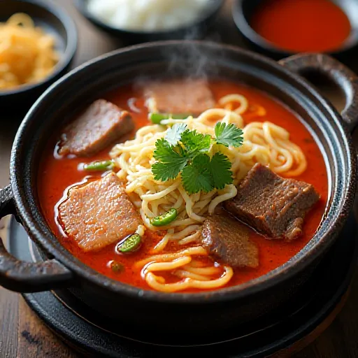 Beef and Glass Noodle Hot Pot