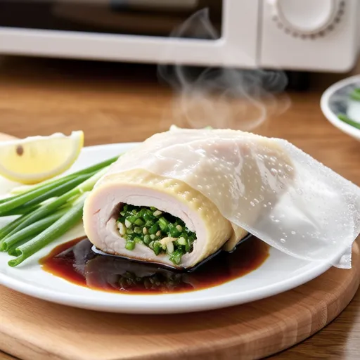 Negi Miso Microwave Steamed Chicken