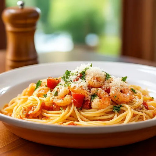 Pasta Cremosa com Camarão