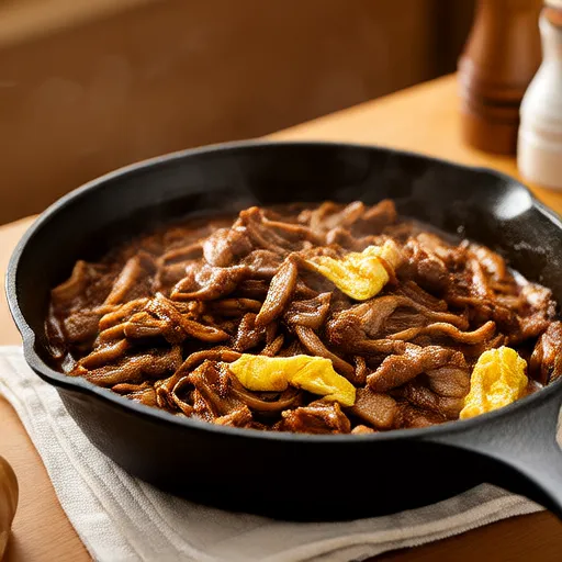 Duck Meat and Mushroom Stir-fry