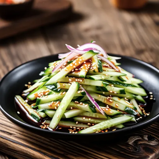 Spicy and Tangy Cucumber Salad