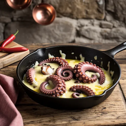 Cheese and Octopus Ajillo