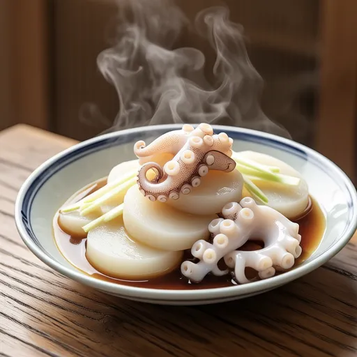 Simmered Firefly Squid and Daikon Radish
