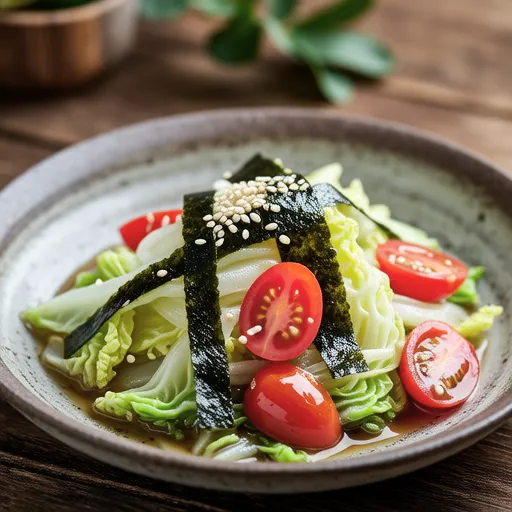キャベツとトマトの塩昆布サラダ