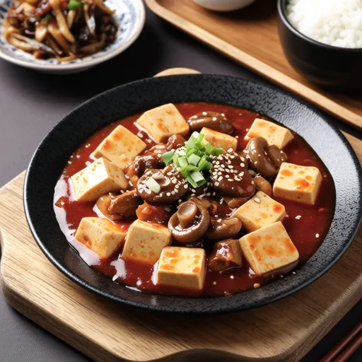 Tofu Kimchi with Enoki Mushrooms