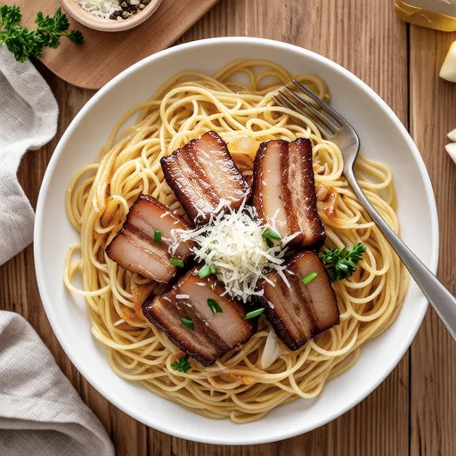 Pork Belly Garlic Pasta