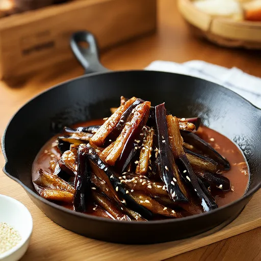Gebratene Aubergine mit Misopaste