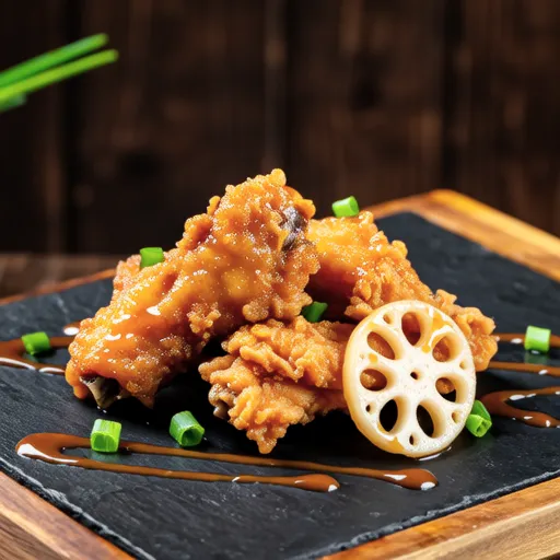 Chicken Tenderloin and Lotus Root with Scallion Sauce