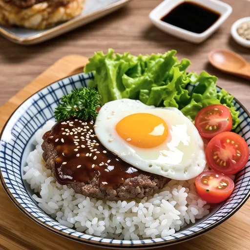 Loco Moco Style Rice Bowl