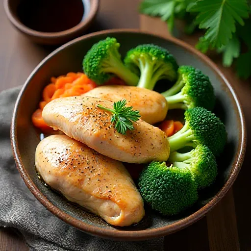 Steamed Vegetables and Chicken Breast