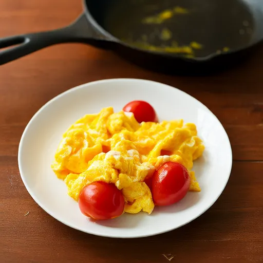 Uova strapazzate con pomodori