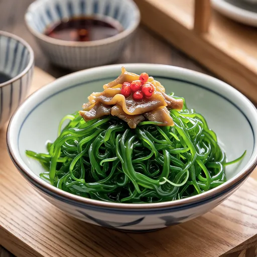 Wakame with Ume and Bonito Flakes