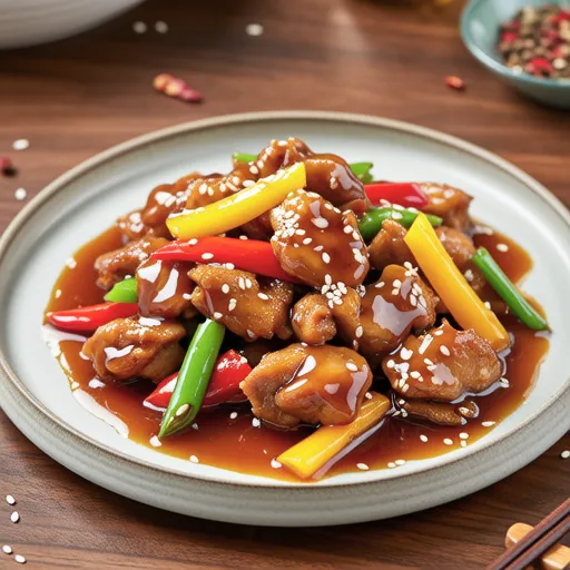 Chicken and Bell Pepper Stir-fry with Ponzu Sauce