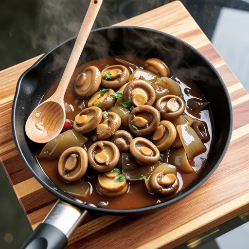 Sauteed King Oyster Mushroom and Konjac