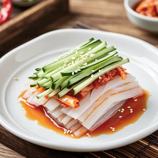 Chikuwa and Cucumber Kimchi Salad