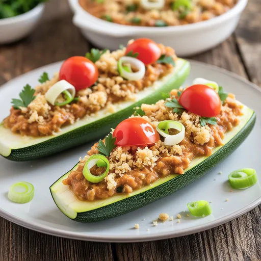 Tuna Curry Zucchini Boats