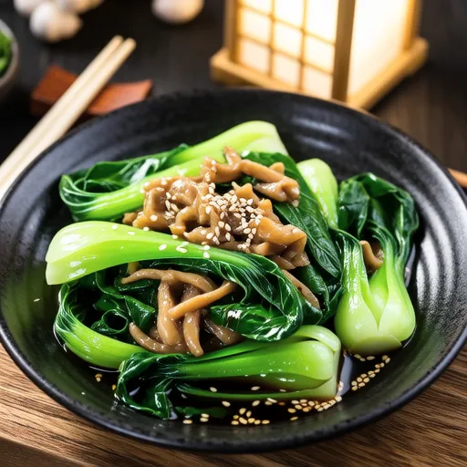 Stir-fried Bok Choy and Mackerel with Ponzu