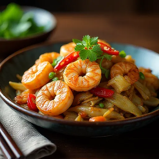 Cabbage and Shrimp Ethnic Stir-fry