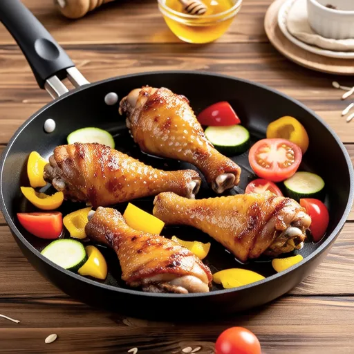 Chicken Thigh and Summer Vegetables with Mustard Stir-fry