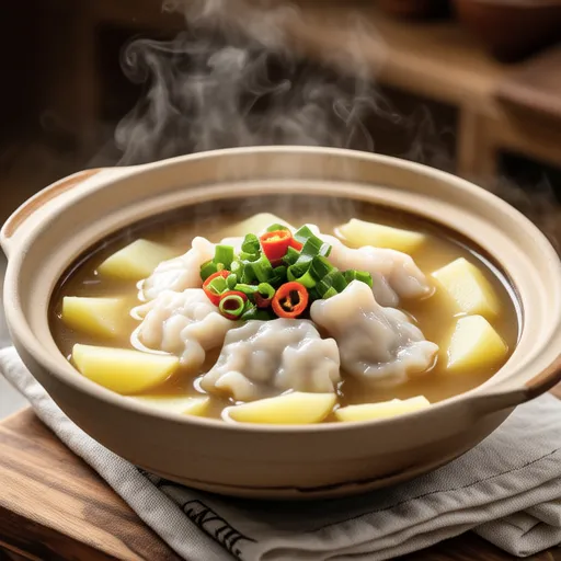 Potato Fish Cake Soup