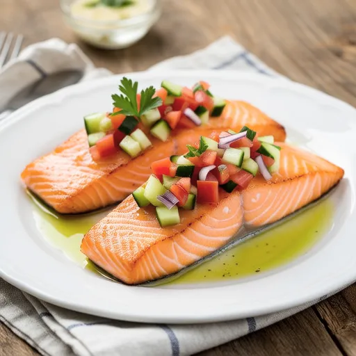 Salmon Meunière with Marinated Sauce