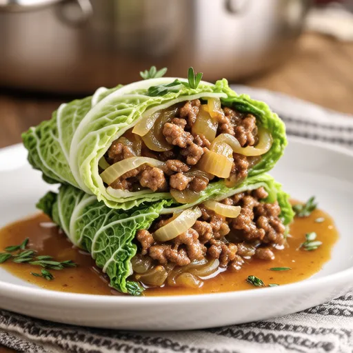 Pressure Cooker Shortened Stuffed Cabbage Rolls