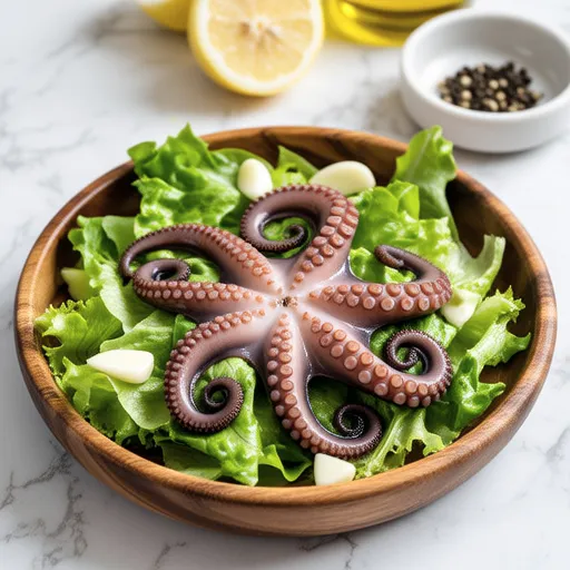 Sunny Lettuce and Garlic Octopus Salad