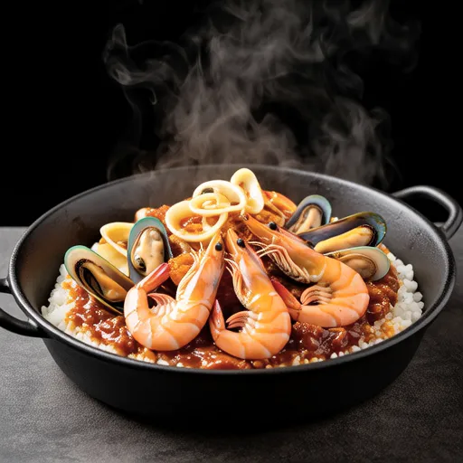 Spicy and Sweet Seafood Rice Bowl