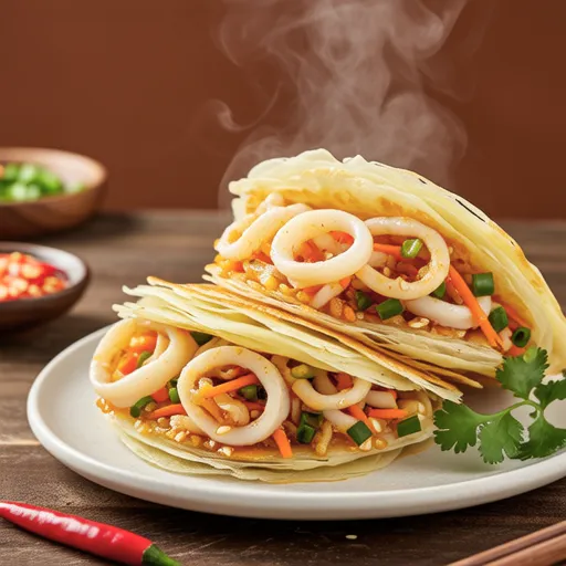 Squid Ring Curry Rice Pancakes