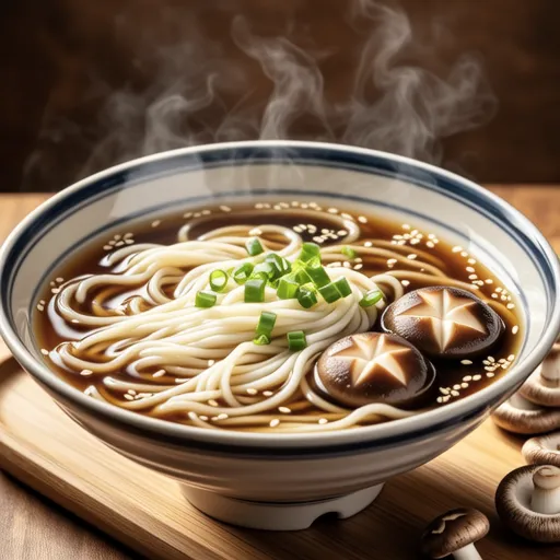Nameko and Egg Vermicelli Soup