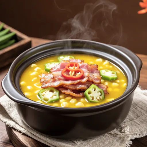 Okra and Bacon Butter Soup