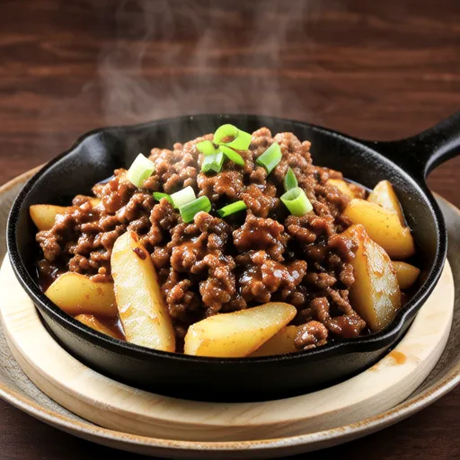 Ground Meat and Potato Miso Stir-fry