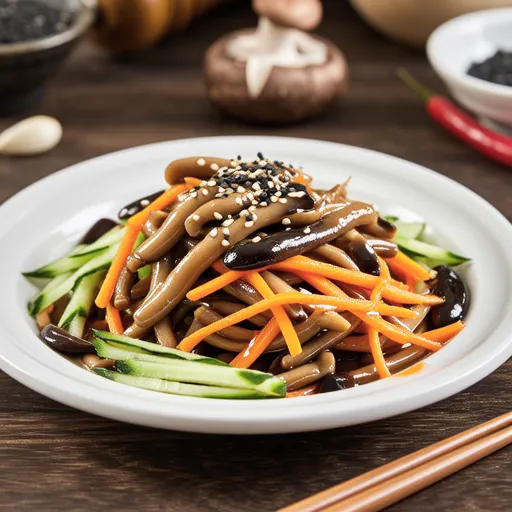 Enoki and Carrot Chinese Salad