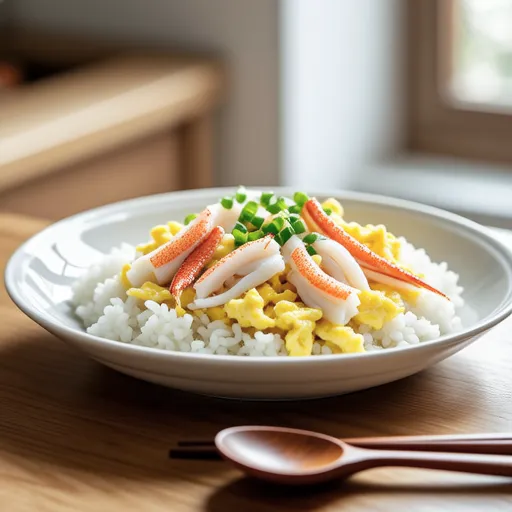 Simple Crab Stick Egg Rice Bowl