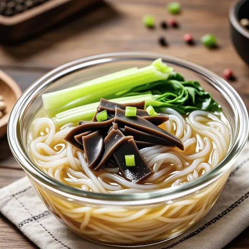 Celery and Wakame Vermicelli Soup