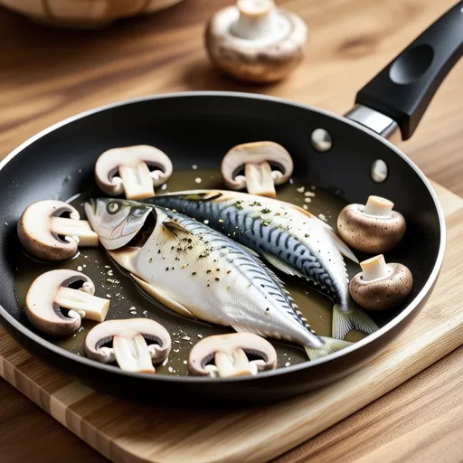 Mushroom and Canned Mackerel Salt Stir-fry
